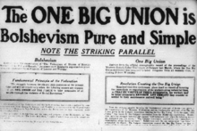 open a larger version of this image Anti-OBU advertisement - Winnipeg - 1919