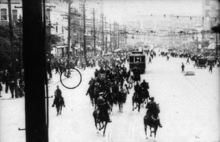 open a larger version of this image RNWMP charge on Bloody Saturday - Winnipeg - 21 June 1919