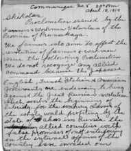 open a larger version of this image Sidney Rodger\'s diary entry from Shkotovo