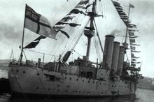 open a larger version of this image British warship HMS Kent